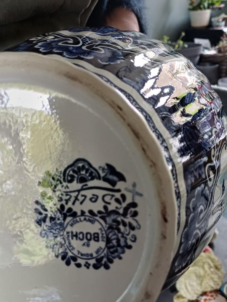 Antieke Delfts Blauwe Gemberpot - Royal Boch Holland, Antiek en Kunst, Ophalen of Verzenden