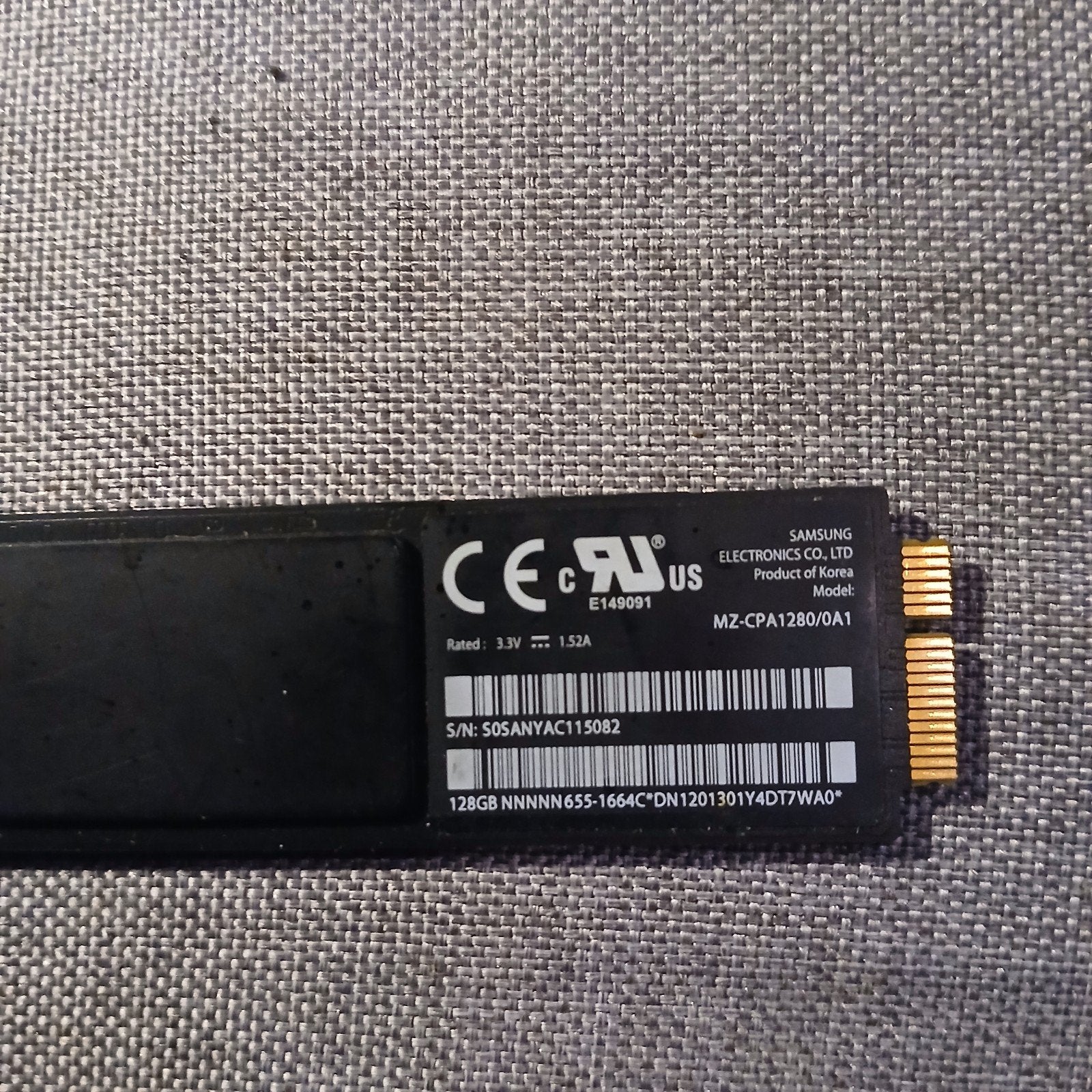 Samsung 128GB M.2 SSD - MZ-CPA1280/0A1, Computers en Software, Gebruikt, Server, SSD, Ophalen of Verzenden