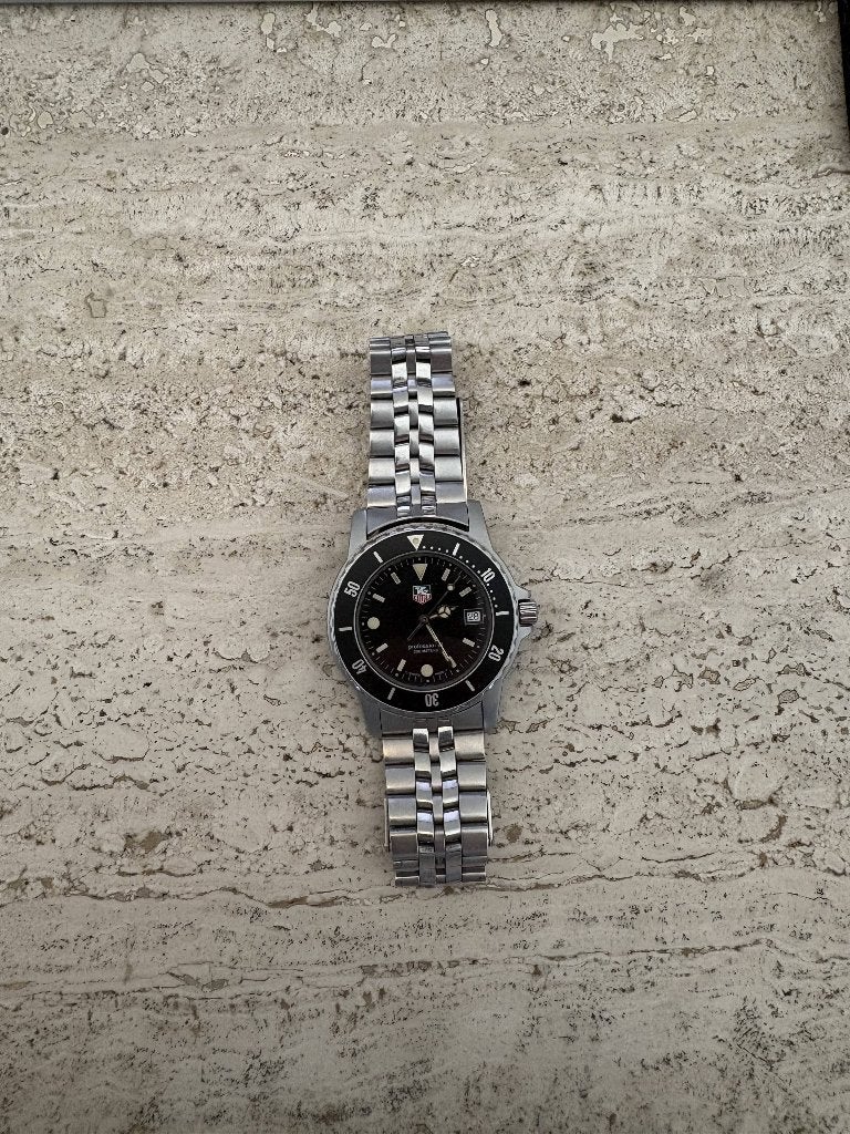TAG Heuer Professional 1000 Series 929.206D - 1980/1989, Sieraden, Tassen en Uiterlijk, Horloges | Heren, Staal, Gebruikt, Staal