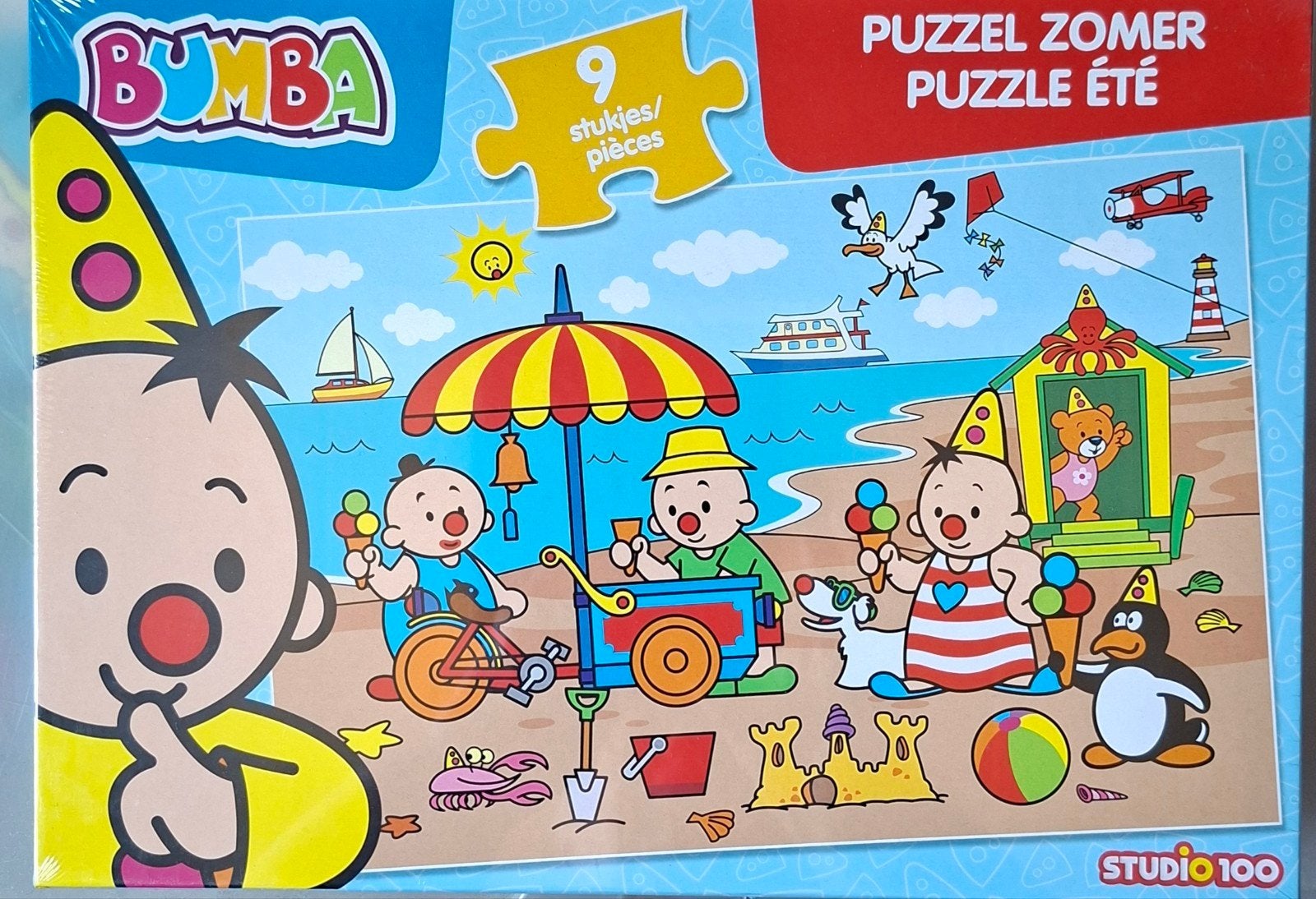 Bumba Zomer Puzzel - 9 stukjes voor de allerkleinsten, Ophalen of Verzenden, Minder dan 10 stukjes, Nieuw, 2 tot 4 jaar
