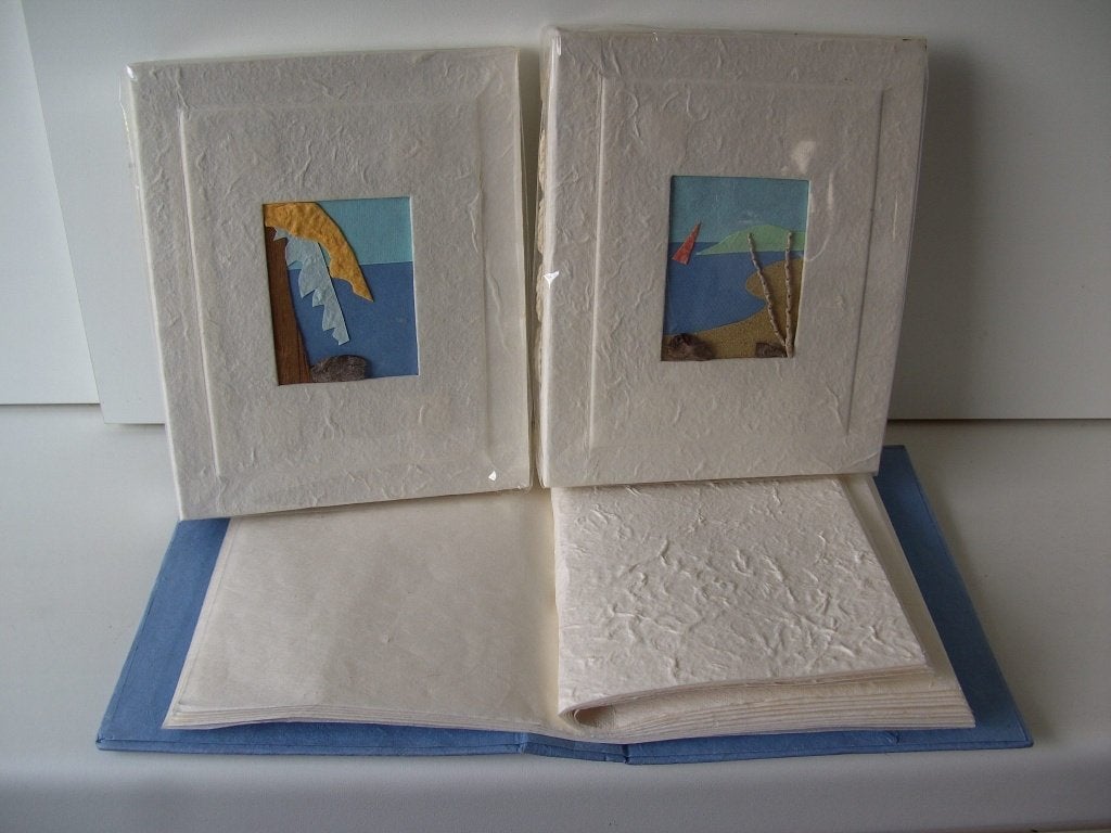ALBUM MULBERRY GESCHEPT PAPIER WIT NIEUW, Audio, Tv en Foto, Met insteekhoezen, -, Wit, -