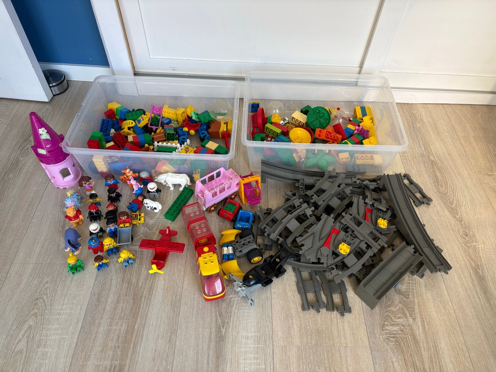 Grote partij Duplo: 5kg met treinbaan, figuren en meer!