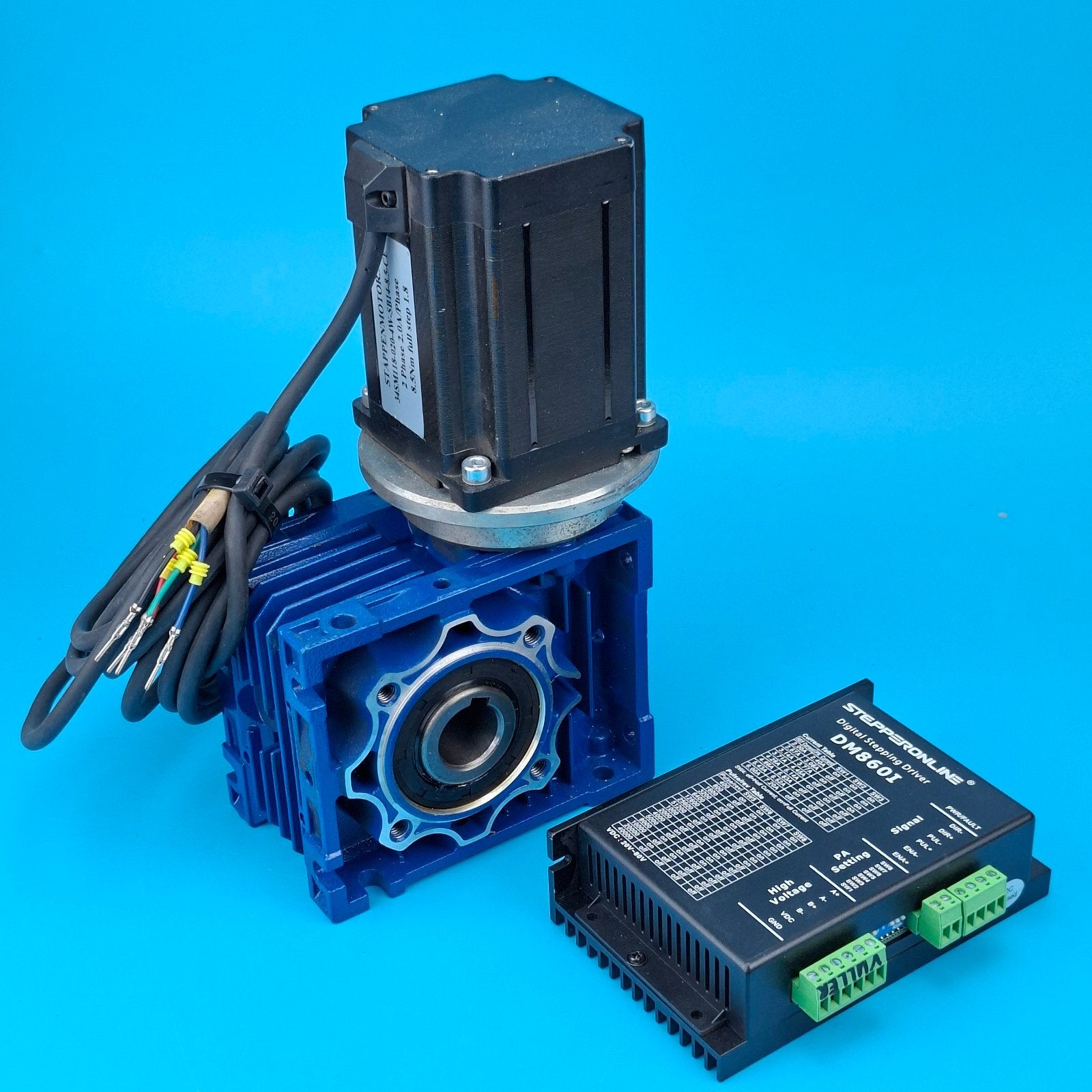 3x Stappenmotor met tandwielkast en driver module, Ophalen of Verzenden, Zo goed als nieuw