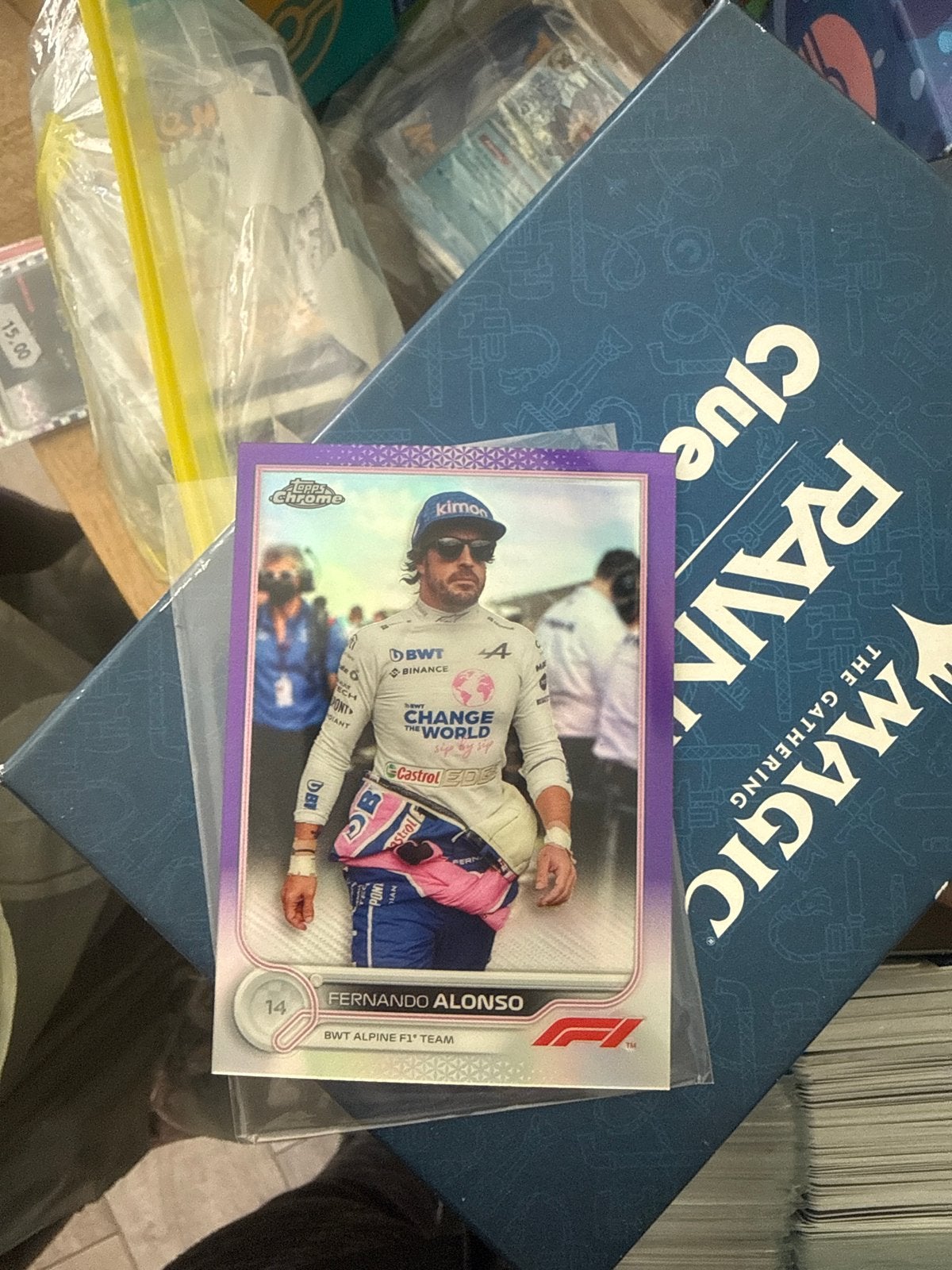 Fernando Alonso Topps Chrome F1 Kaart - Paars Parallel 353/3, Ophalen of Verzenden, Zo goed als nieuw, Losse kaart