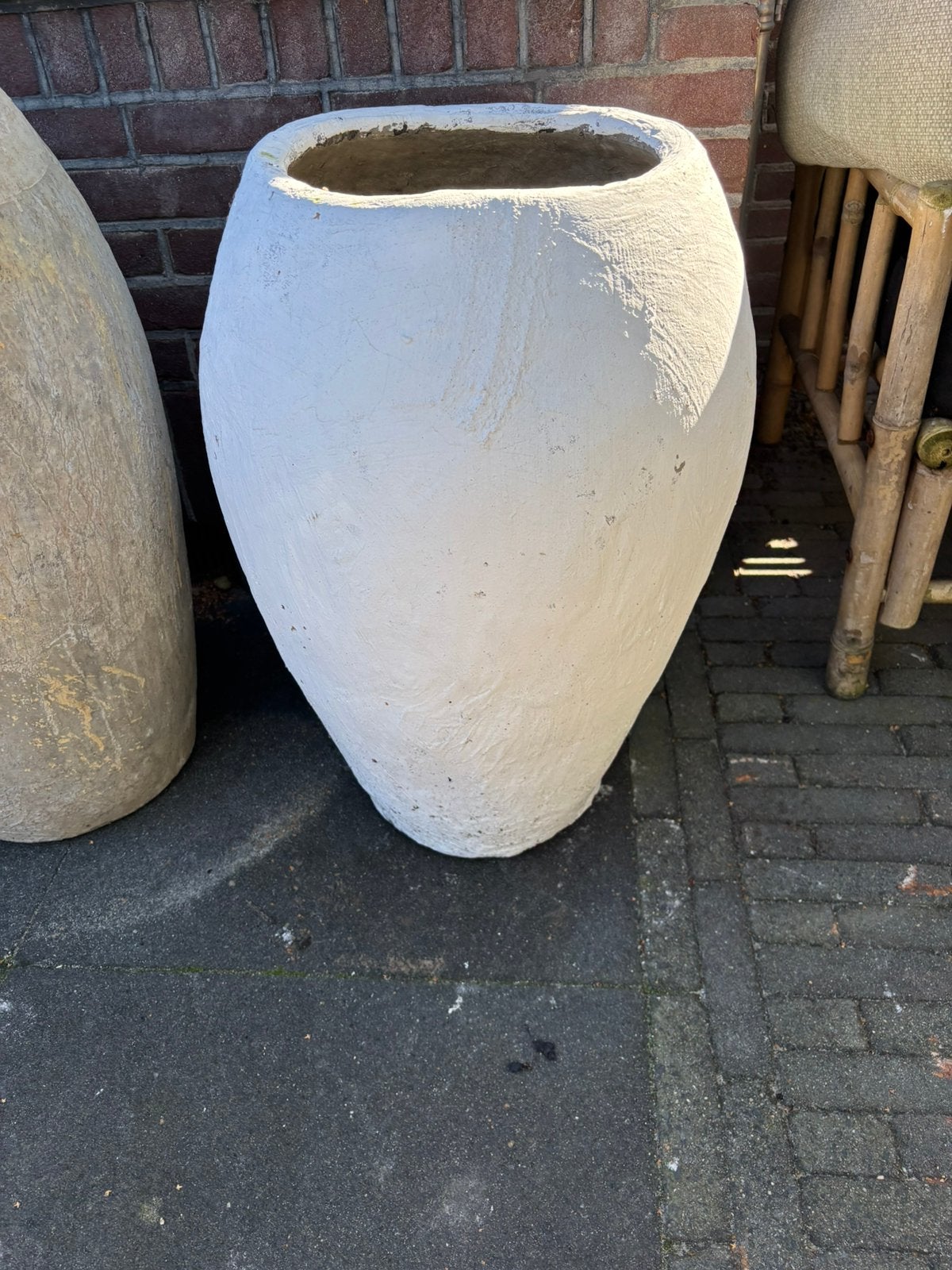 Opruiming Oude witte pot olijfpot, Ophalen