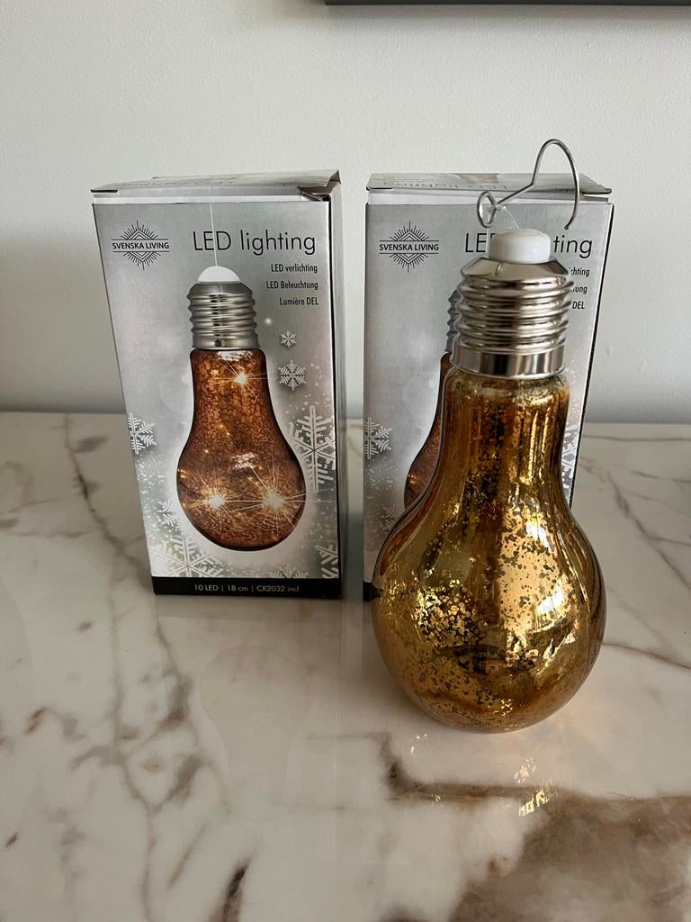 Svenska Living LED Verlichting - Gouden Gloeilampen (2 st.), Ophalen of Verzenden, Zo goed als nieuw