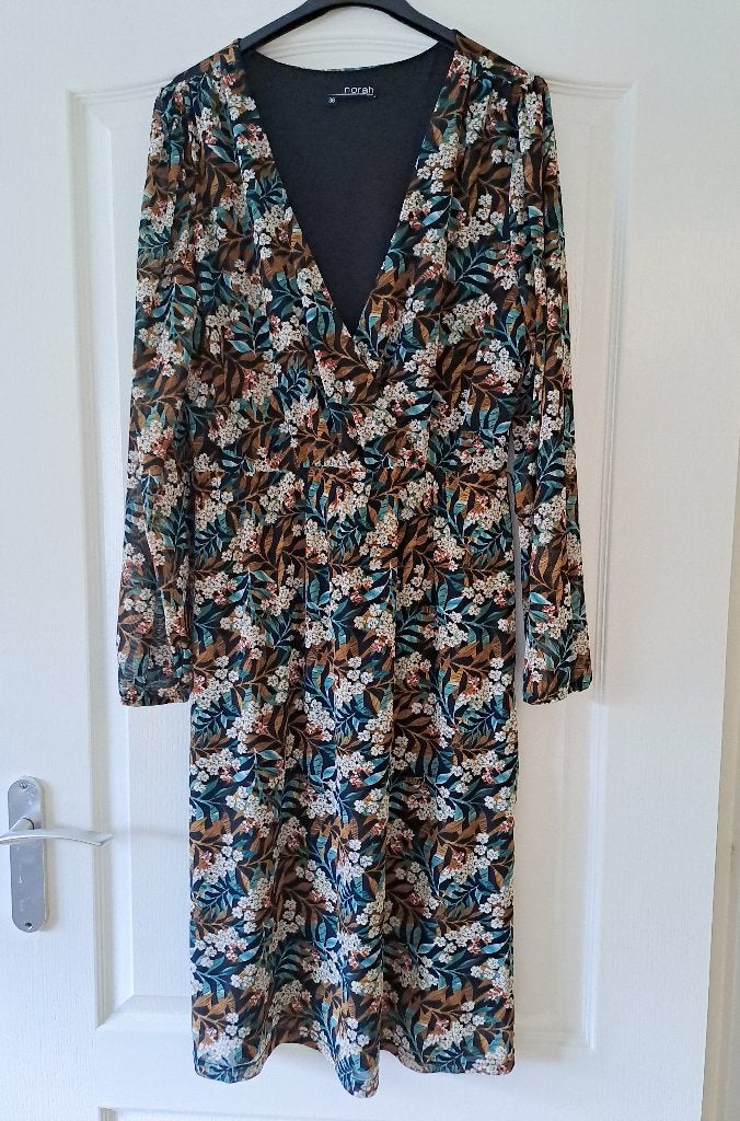 Norah midi jurk maat S 36 print, Kleding | Dames, Meerkleurig, Ophalen of Verzenden, Zo goed als nieuw, Norah