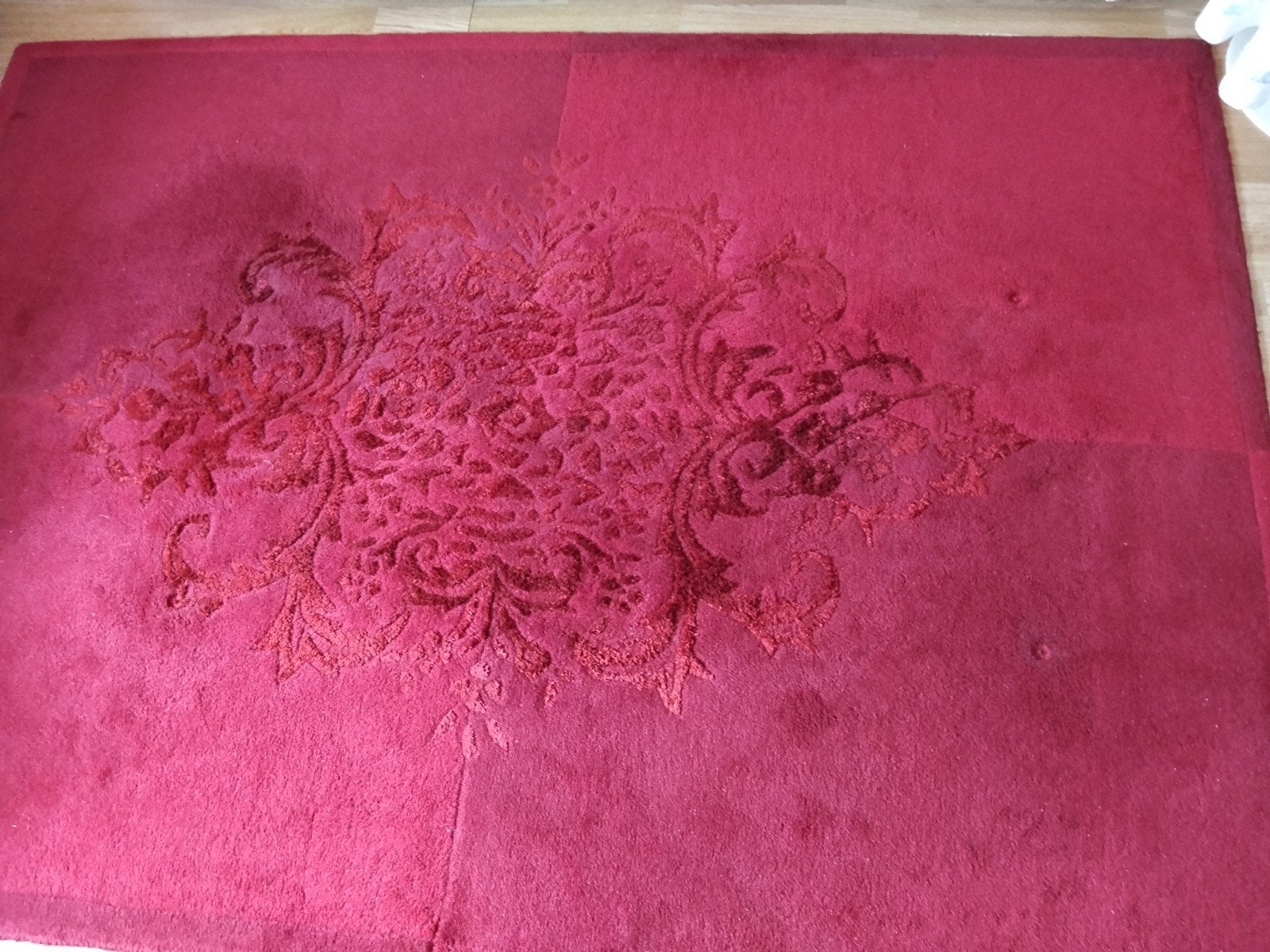 Karpet Bordeaux Rood, Gebruikt, 150 tot 200 cm, 200 cm of meer, Rechthoekig