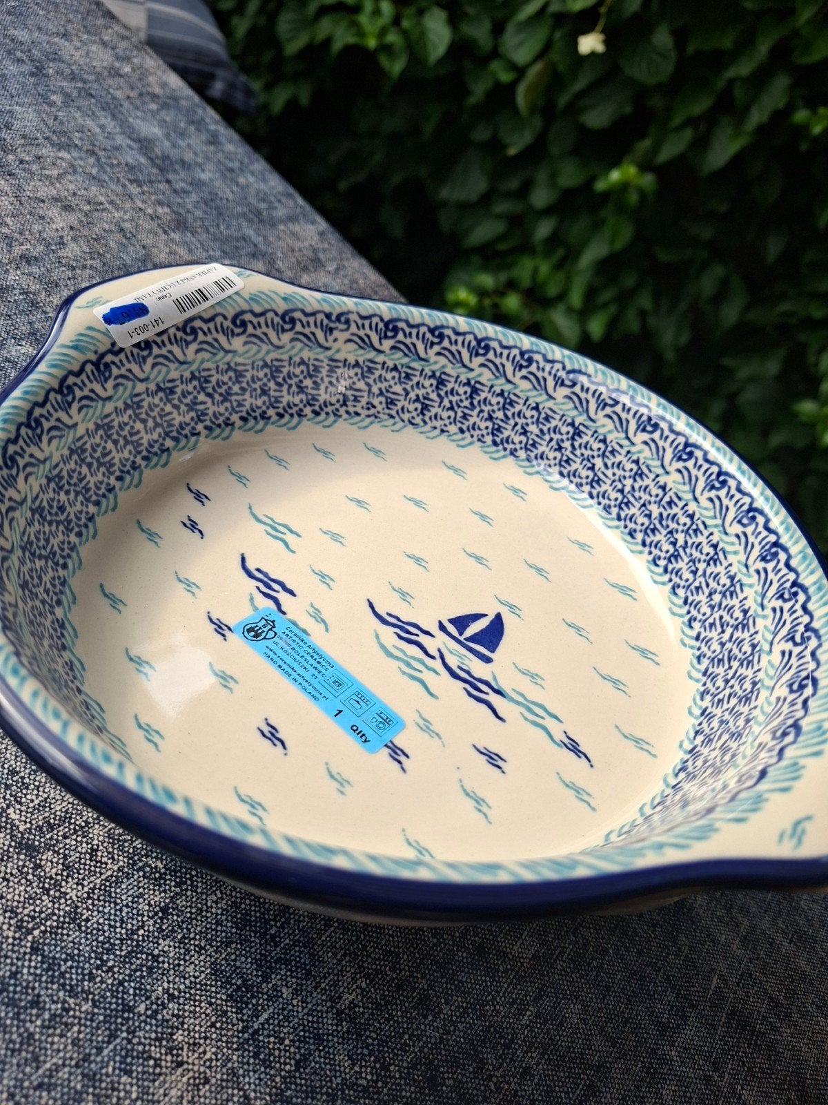 Bunzlau Ronde Ovenschaal 🩵💙🩵, Ophalen of Verzenden, Nieuw, Keramiek, Schaal of Schalen