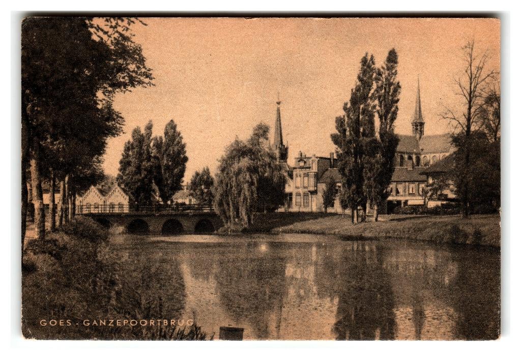 Goes, Ganzepoortbrug, Verzenden, 1940 tot 1960, Ongelopen, Zeeland