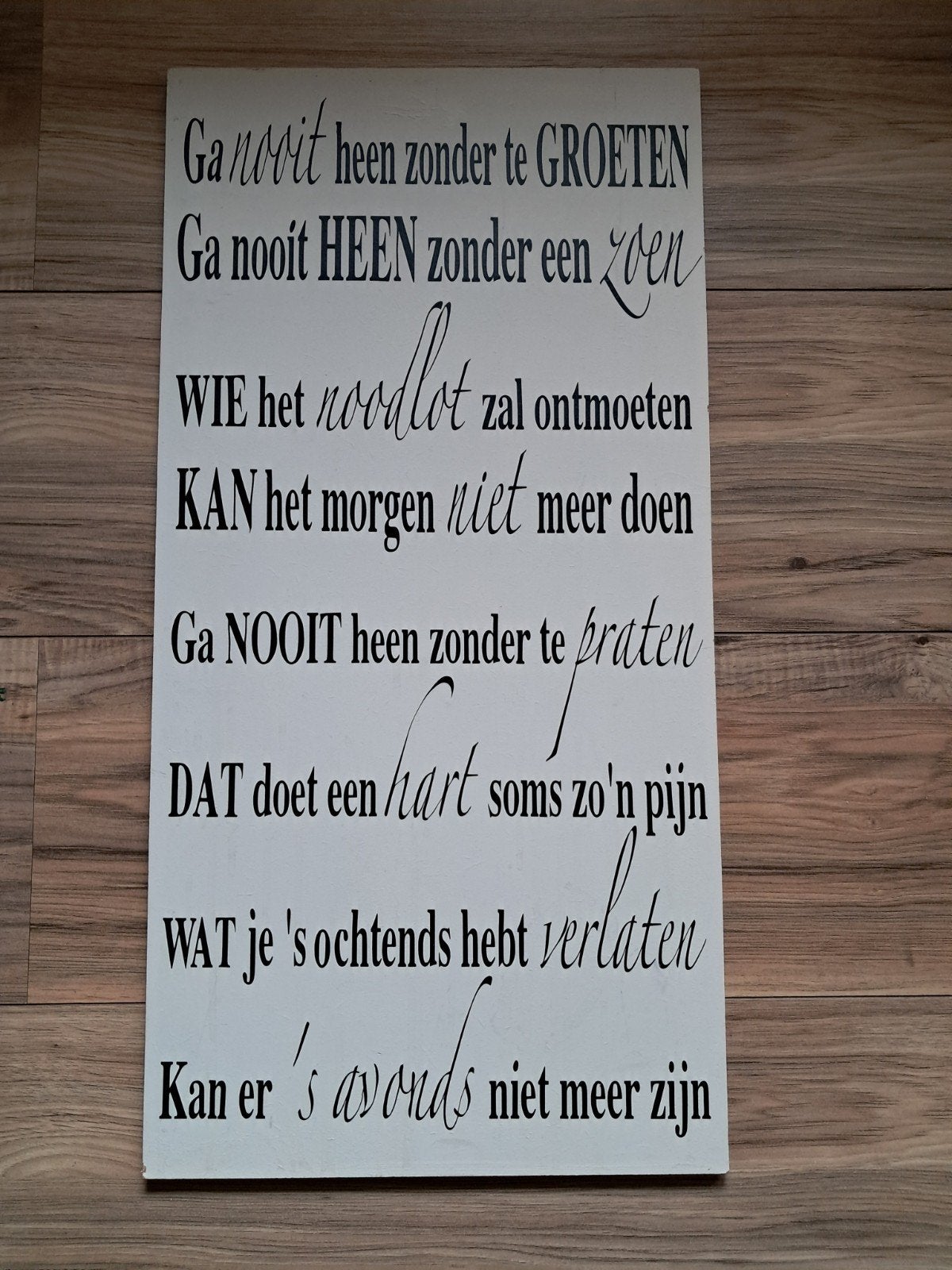 Spreuk, Ophalen, 30 cm, 60 cm, Hout
