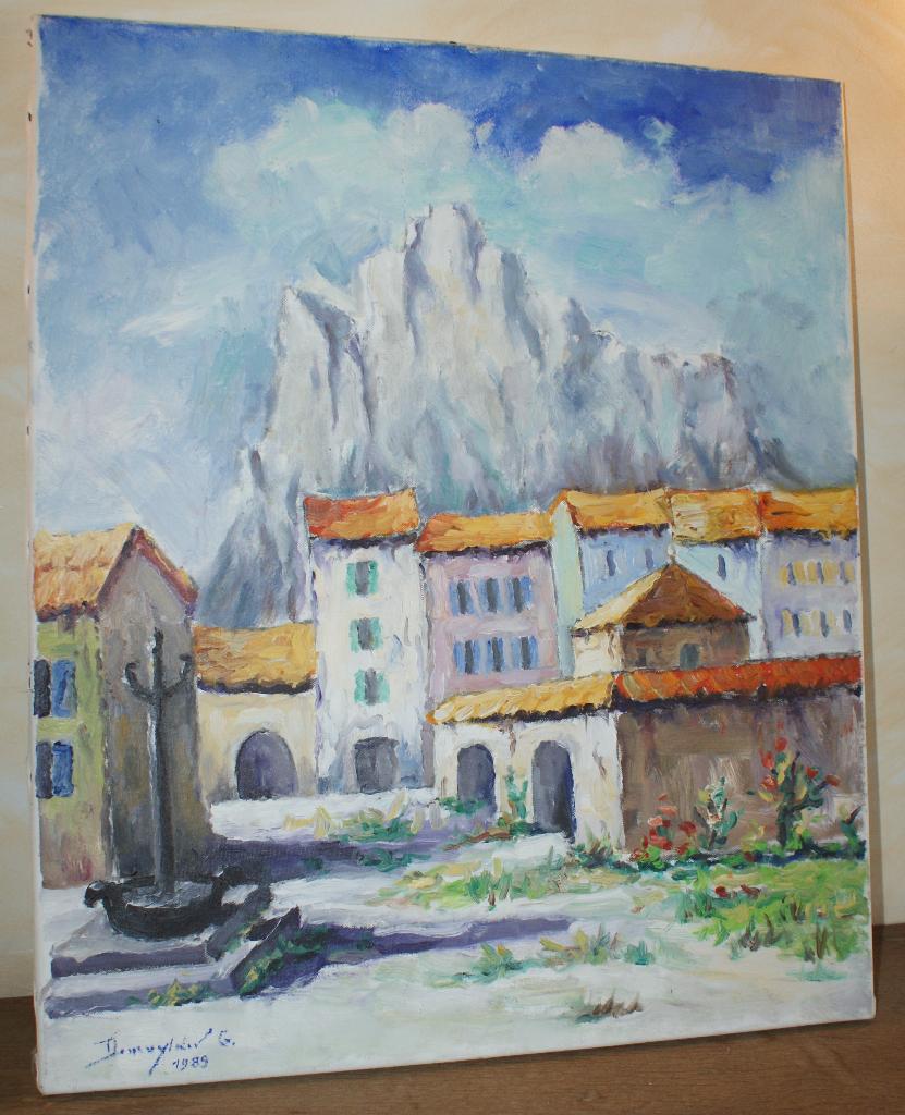 G. De Muylder olieverfschilderij BAHOU van St. Jeannet 1989., Antiek en Kunst, Ophalen of Verzenden