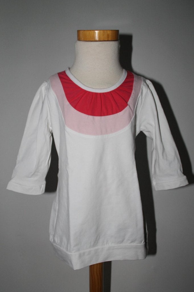JILLY shirt wit-roze 140 in ~~nieuw~~ staat, Verzenden, Zo goed als nieuw, Meisje, Shirt of Longsleeve