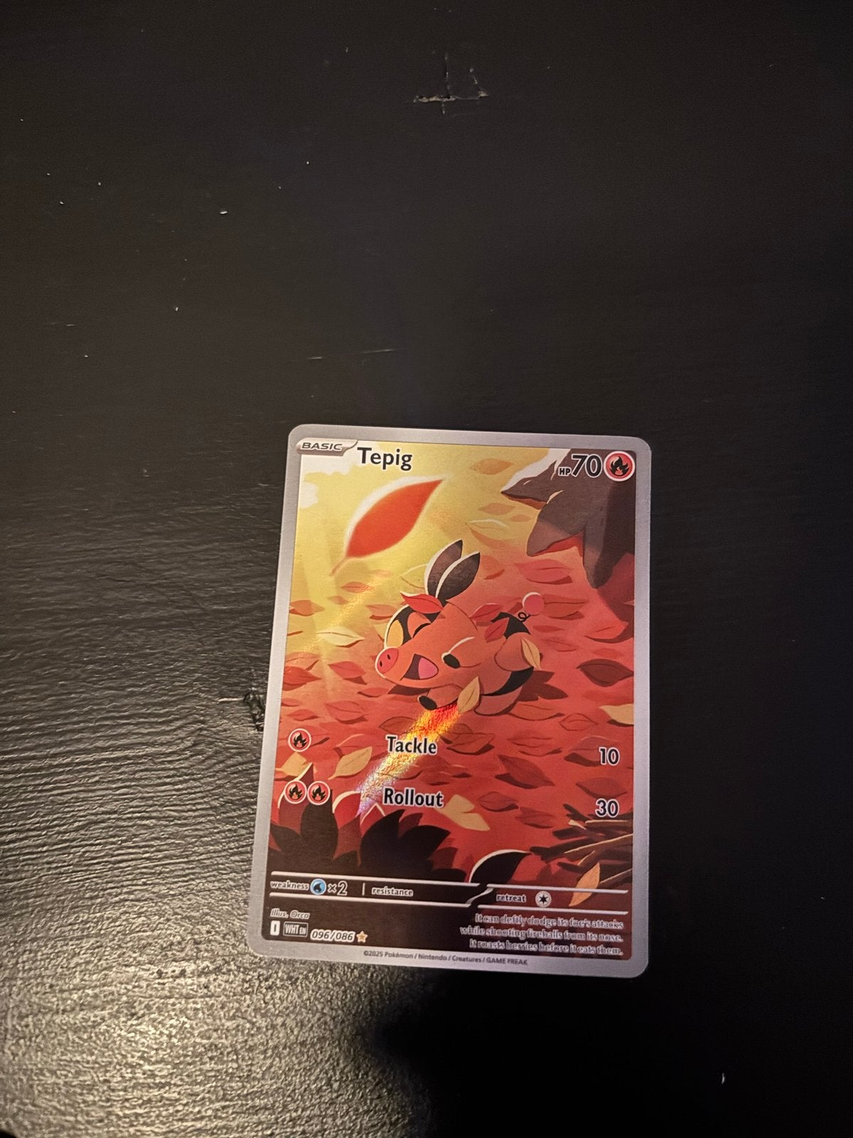 Pokémon Kaart: Tepig (096/086), Ophalen of Verzenden, Zo goed als nieuw, Losse kaart