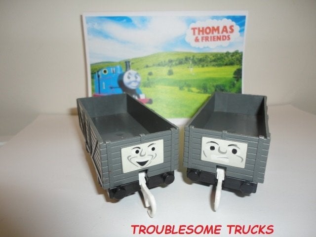 Trackmaster Thomas de Trein, Troublesome Trucks Paar Grijs, Kinderen en Baby's, Speelgoed | Thomas de Trein, Ophalen of Verzenden