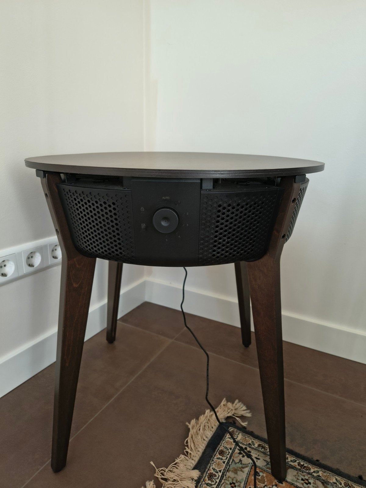 Bijzettafel met luchtreiniger en filters (Ikea Starkvind), Minder dan 55 cm, Gebruikt, Hout, Ophalen