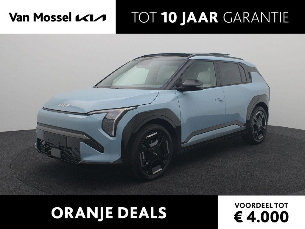 Kia EV3 GT-Line 81.4 kWh | Vegan Leder | Open Dak | Stoelver, 510 min, Blauw, Origineel Nederlands, 204 pk