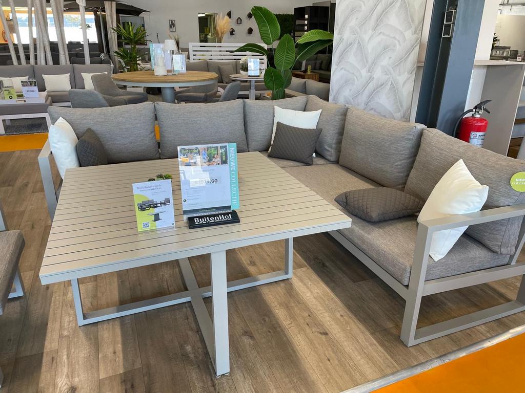 Life Tuintafel Aluminium - Zo goed als nieuw, Ophalen, Zo goed als nieuw, Vierkant, Aluminium