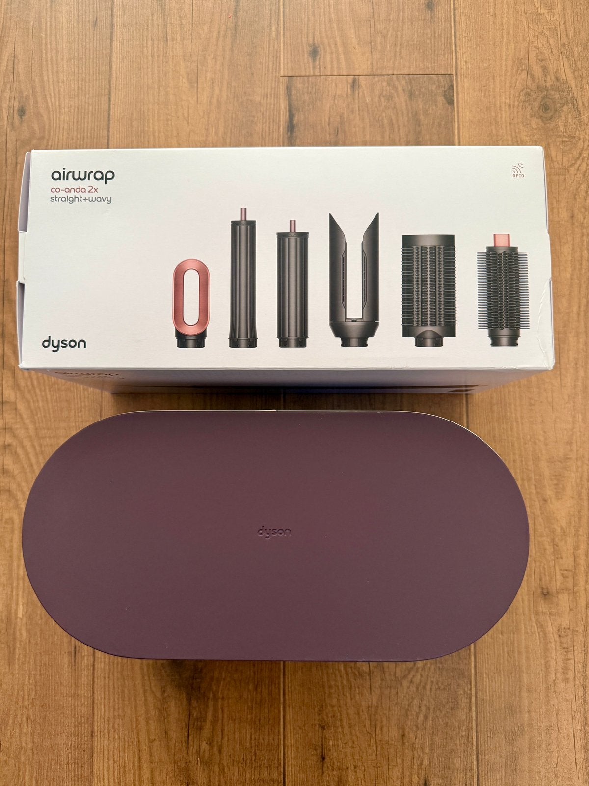 Dyson Airwrap Co-anda 2x Straight+Wavy - nieuwstaat!, Ophalen, Zo goed als nieuw, Föhn of Haardroger