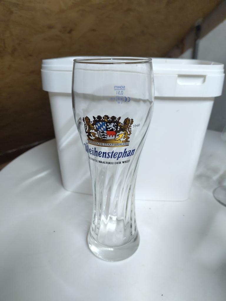 Weihenstephan bierglas - 0,5 liter, Ophalen of Verzenden, Zo goed als nieuw, Glas of Glazen, Overige merken