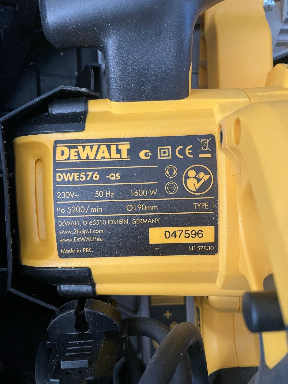 DeWalt DWE576-QS Cirkelzaag 1600W