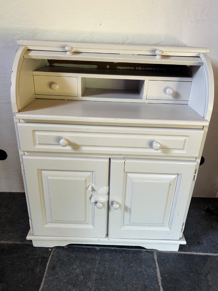 Antiek bureau, Huis en Inrichting, Bureaus, Ophalen, Gebruikt, Wit, Hout