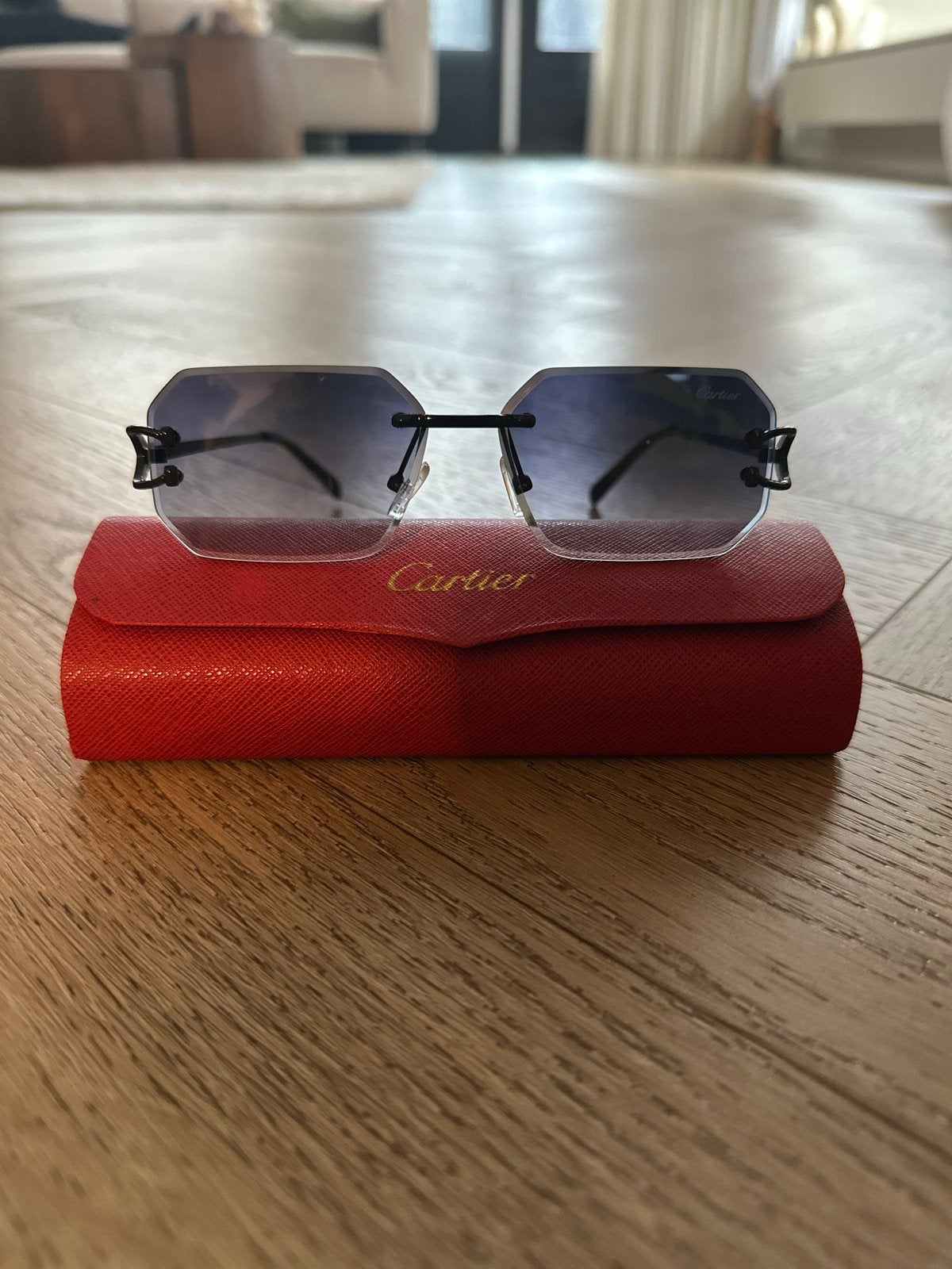 Cartier Zonnebril, Sieraden, Tassen en Uiterlijk, Overige merken, Zonnebril, Zwart, Nieuw
