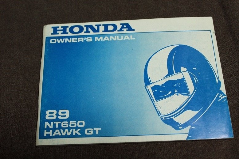 Honda NT650 Hawk GT 1989 motorcycle owner's manual NT 650, Ophalen of Verzenden, Honda
