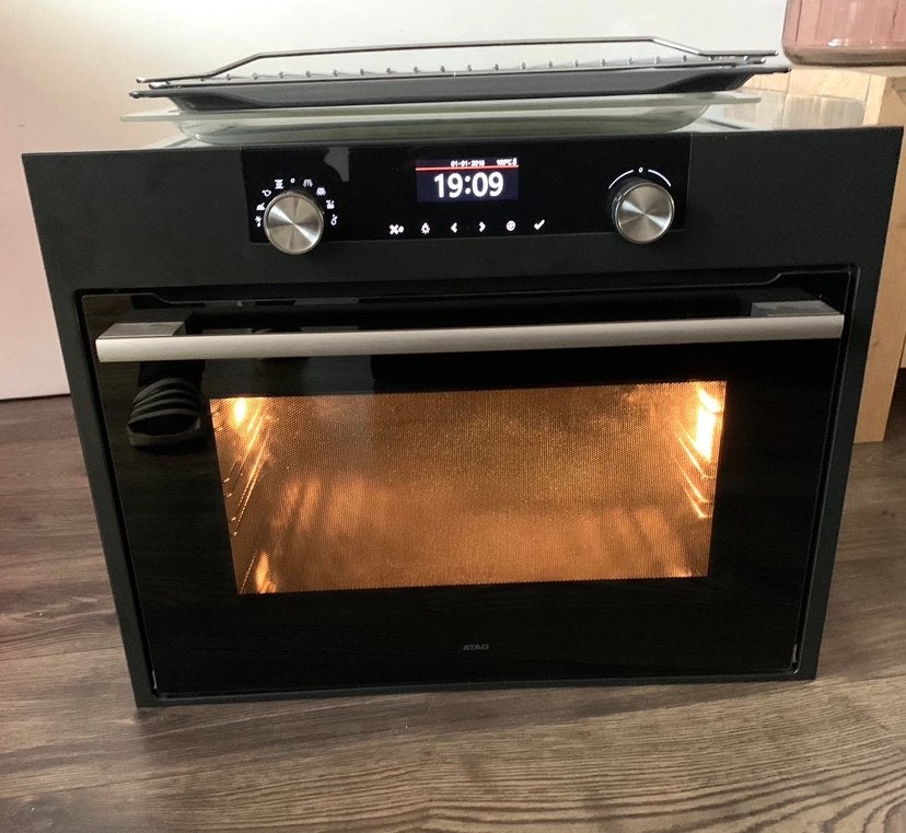 Combi oven magnetron van Atag, Witgoed en Apparatuur, Ophalen, Zo goed als nieuw, Inbouw, Draaiplateau