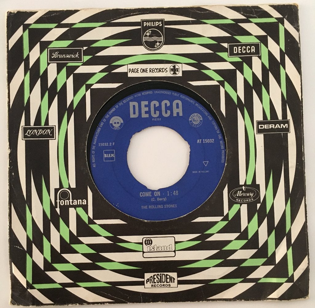 The Rolling Stones – Tell Me / Come On, Gebruikt, Originele persing, 7 inch, Ophalen of Verzenden