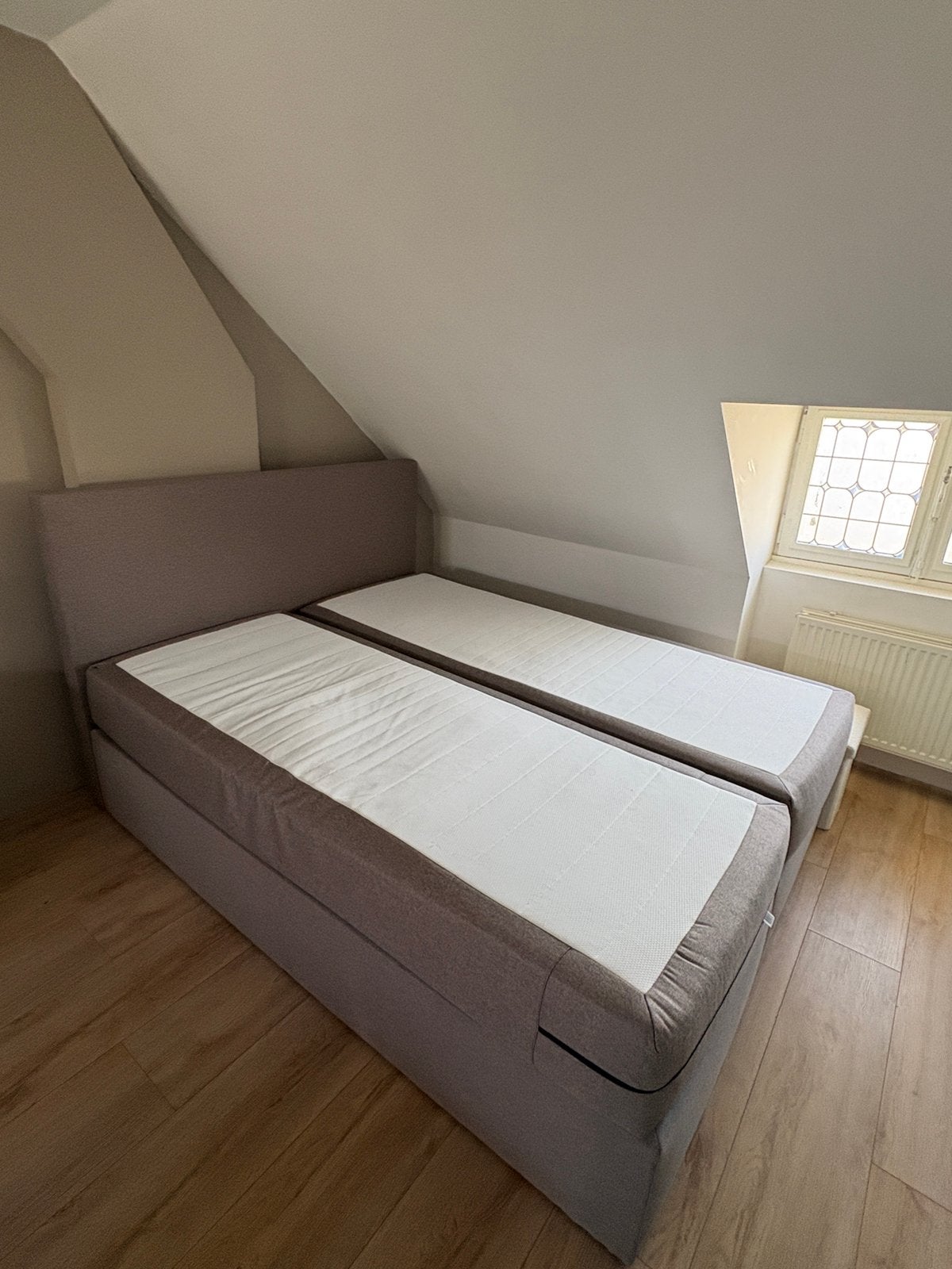 Tweepersoonsbed/boxspring, 160x200, Leenbakker, Ophalen, Zo goed als nieuw, Tweepersoons, 160 cm