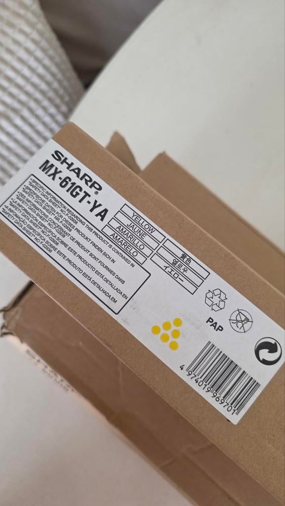 Sharp MX-61GT-YA gele toner, Ophalen of Verzenden, Nieuw, Toner