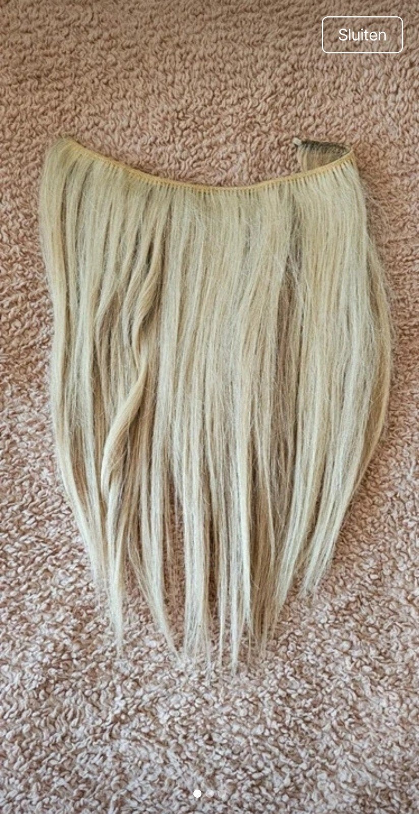 Flip-in haarstuk echt haar 35 cm - niet gebruikt, Sieraden, Tassen en Uiterlijk, Uiterlijk | Haarverzorging, Ophalen of Verzenden