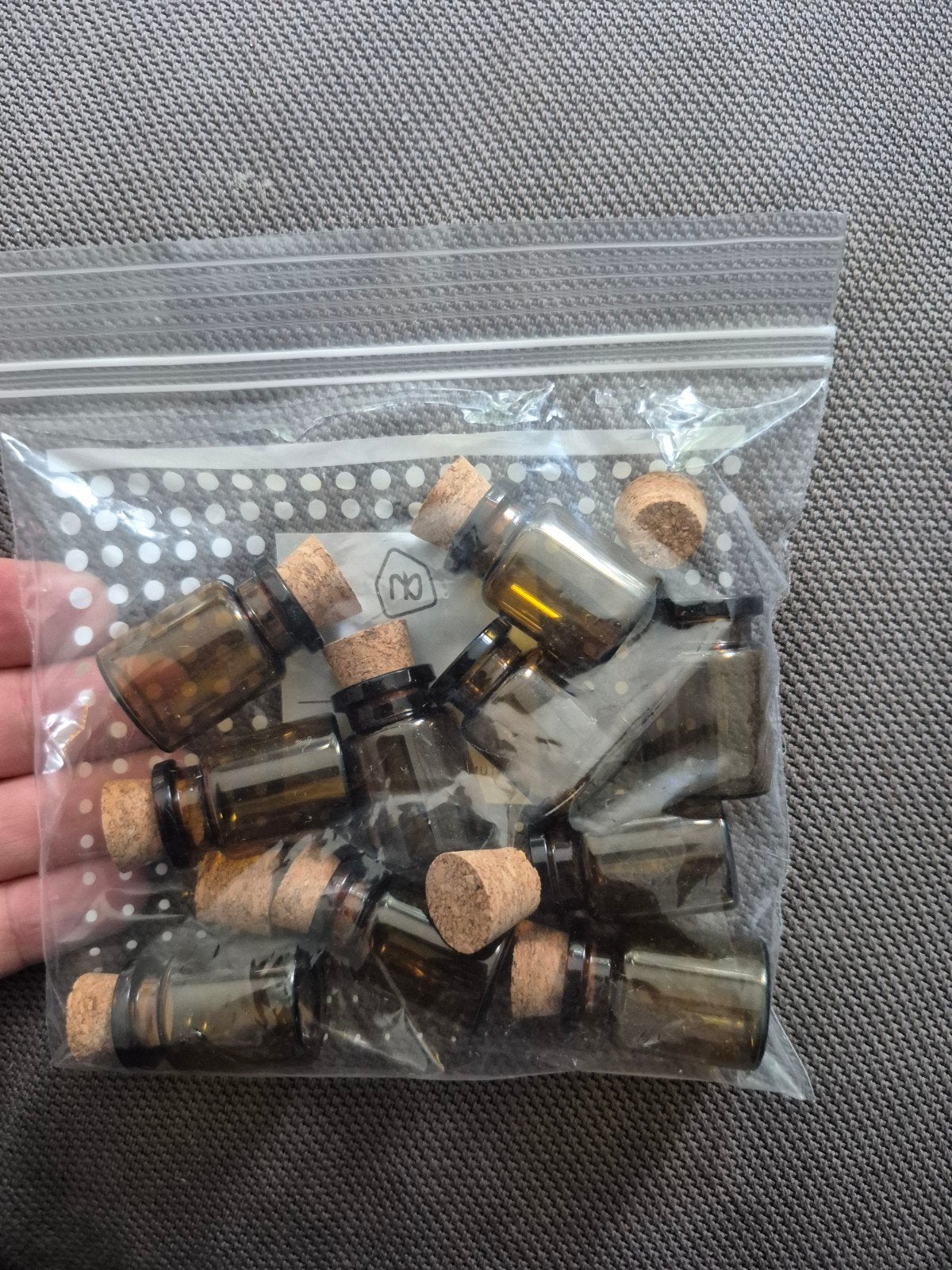 Mini Glazen Flesjes met Kurk - 10 Stuks, Ophalen of Verzenden, Nieuw