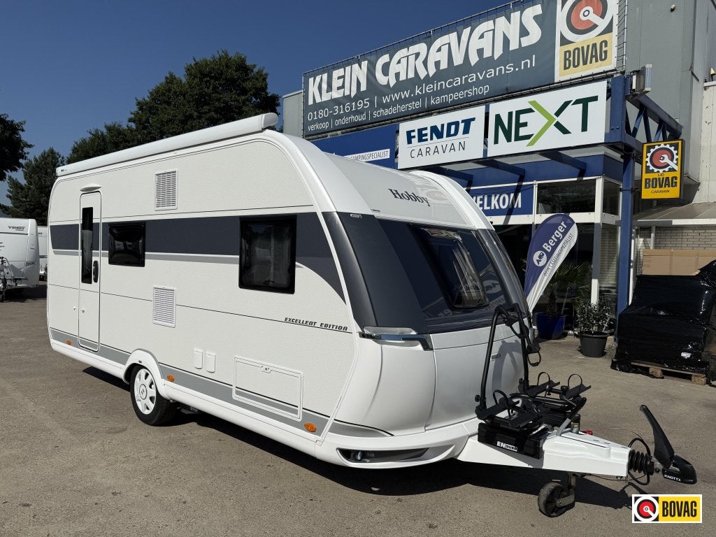 Hobby Excellent Edition 490 KMF Zeer complete caravan!, Caravans en Kamperen, Hobby, Bedrijf, 5 tot 6 meter, Schokbreker