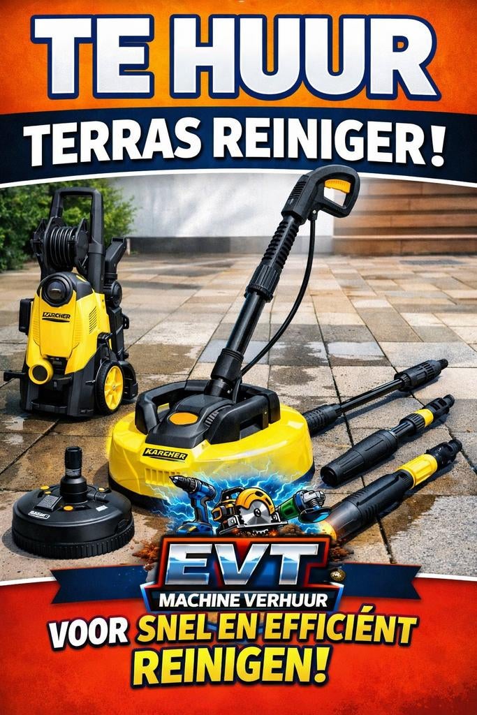 Te Huur Terras reiniger!, Ophalen, Zo goed als nieuw