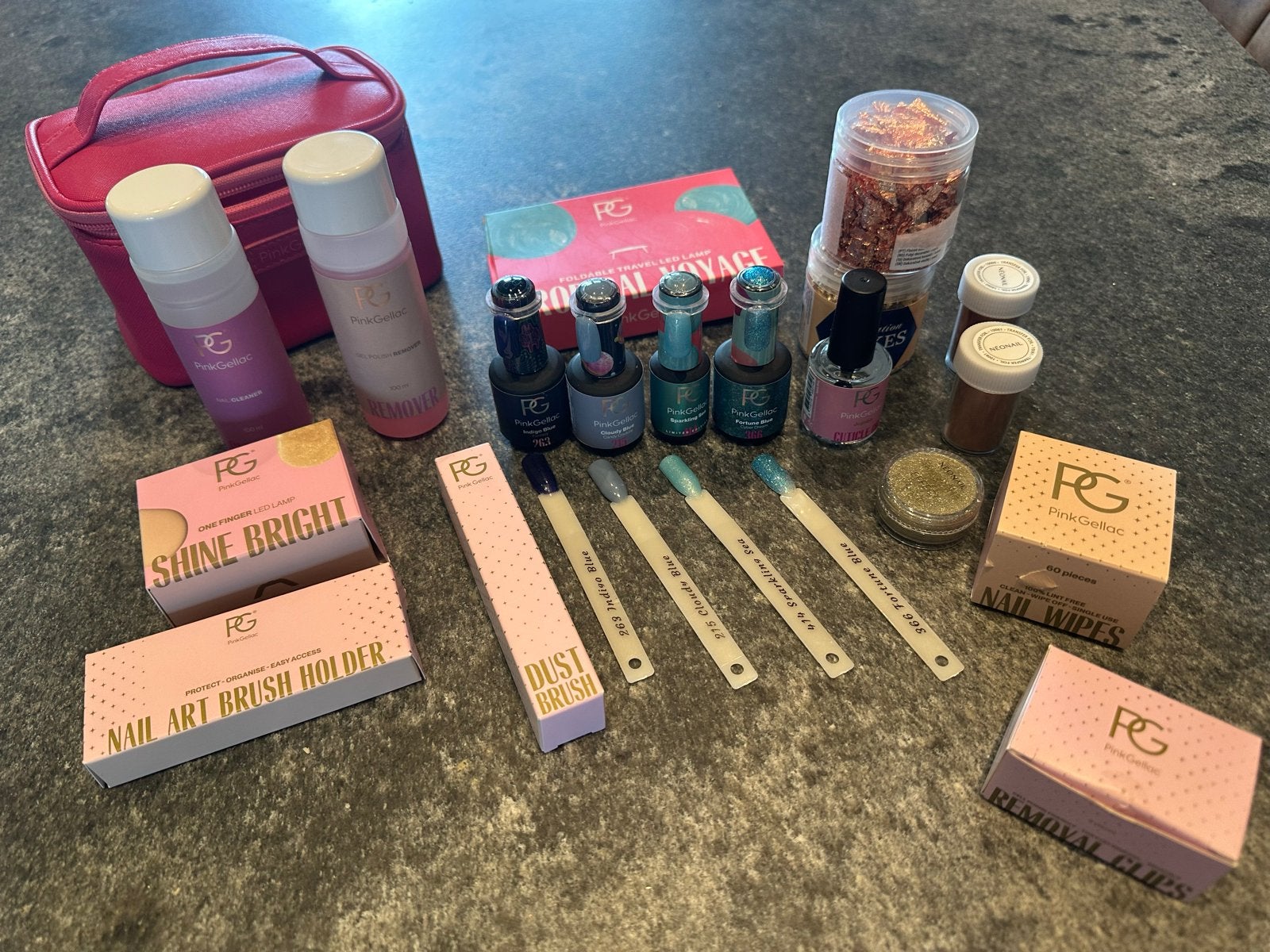 Pink Gellac Nagelset - Compleet pakket voor gellak, Ophalen, Zo goed als nieuw, Toebehoren, Handen en Nagels