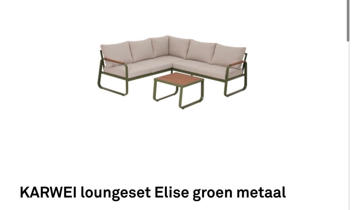 Loungeset Elise Karwei - Zo goed als nieuw, Ophalen, 4 zitplaatsen, Aluminium, Zo goed als nieuw