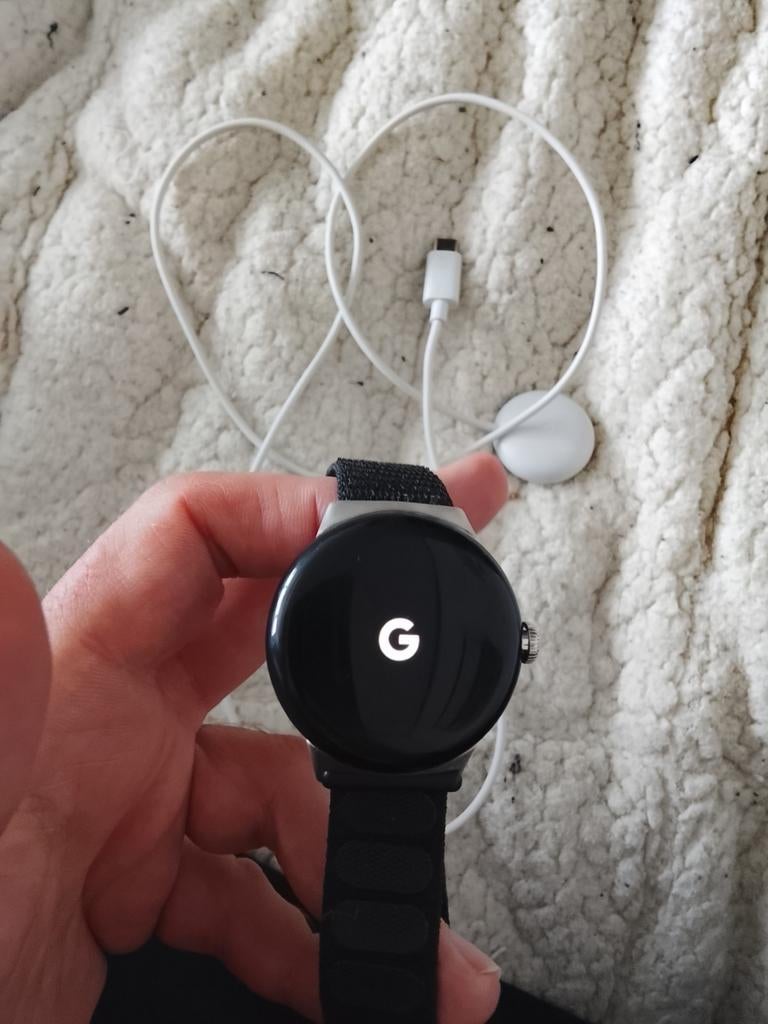 Google Pixel Watch LTE met origineel bandje, Google, Zwart, Ophalen of Verzenden, Zo goed als nieuw