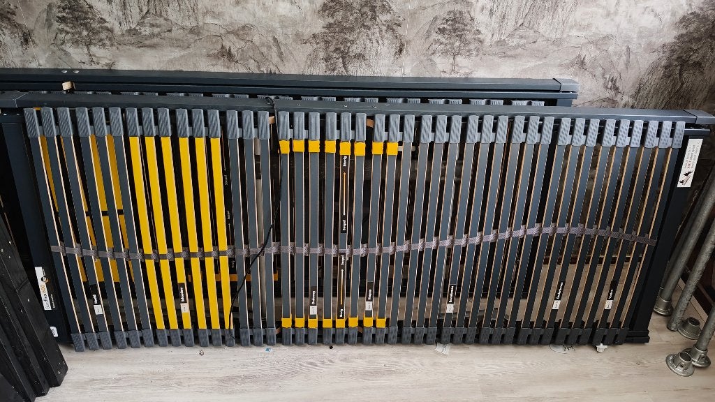 Lattenboden Bossflex 600 - 80x200 (2 stuks), Ophalen, Verstelbaar, Zwart, Tweepersoons