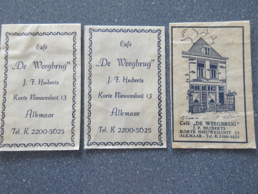 3 x Alkmaar, café De Weegbrug, Verzenden, Nederland