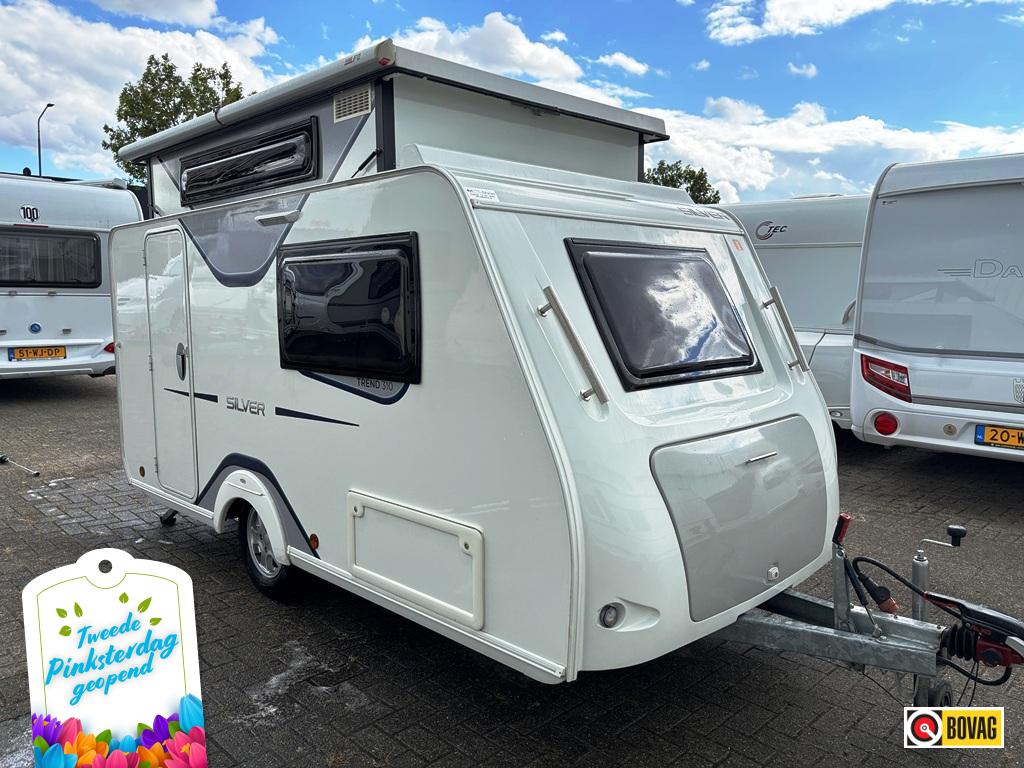 Trigano Silver 310 TDL met hefdak en luifel, Caravans en Kamperen, Caravans, Overige typen, Trigano, Tot en met 2, Treinzit