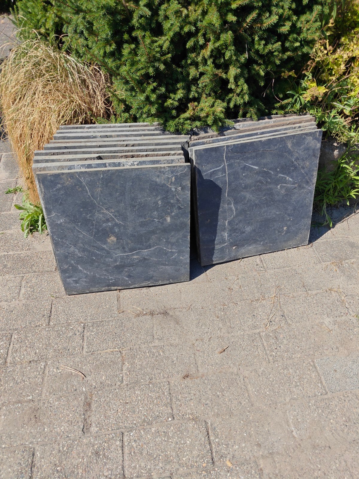 Natuurstenen tegels 60x60 - Perfect voor terras of pad, Gebruikt, 60 cm of meer, Ophalen of Verzenden, 10 m² of meer