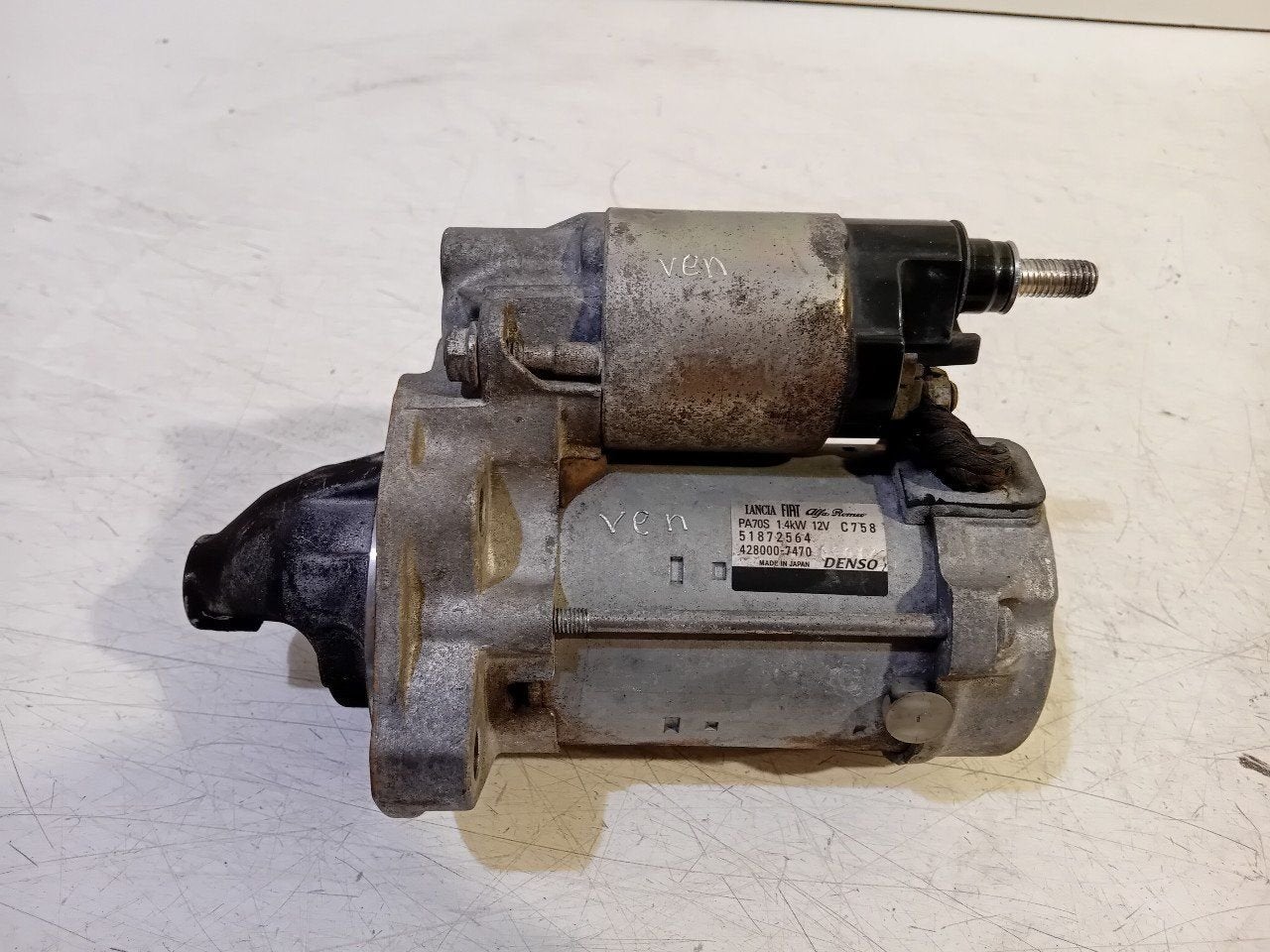 Startmotor Fiat Panda, Auto-onderdelen, Onderdelen@venauto.nl, Van der Ven Autorecycling B.V., Gebruikt, Ettenseweg 76, 4706 PB Roosendaal, The Netherlands
