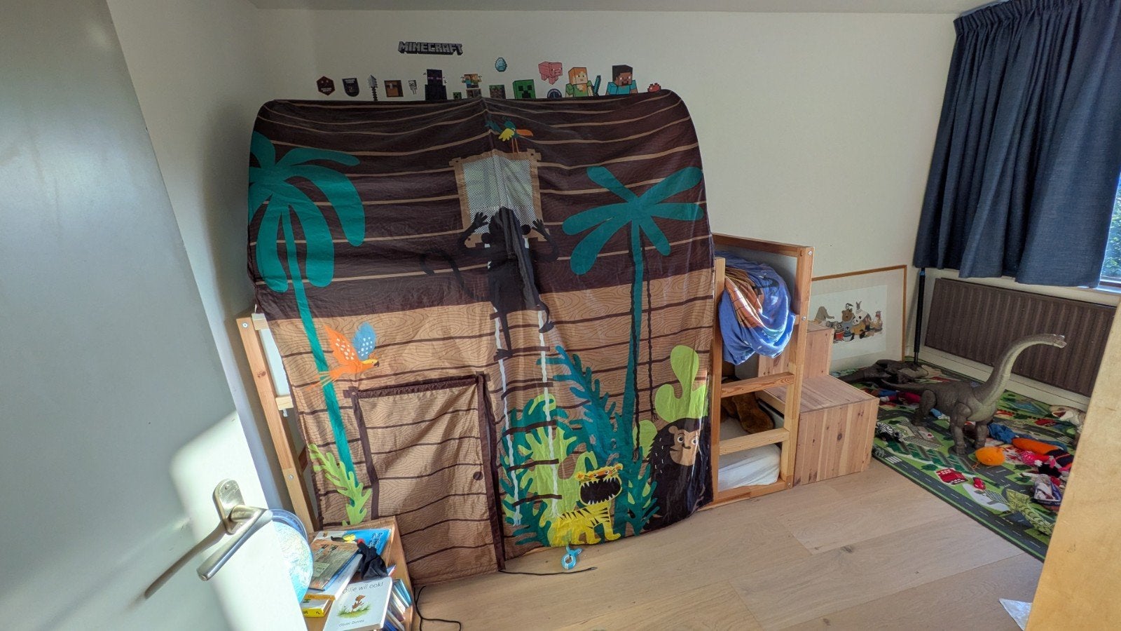 Ikea Kura bedtent (jungle thema) (zonder bed), Ophalen, Gebruikt