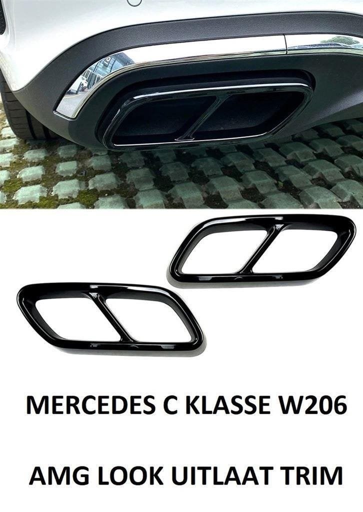 63 AMG Look Black Dubbele uitlaat Voor MB C Klasse W206 Zwar, Verzenden, Automotive Parts, A.parts@hotmail.nl, Trasmolenlaan 12 3447 GZ Woerden