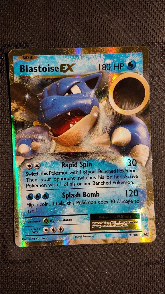 Blastoise-EX 21 Evolutions | Pokemon kaart, Ophalen, Zo goed als nieuw, Losse kaart, Foil