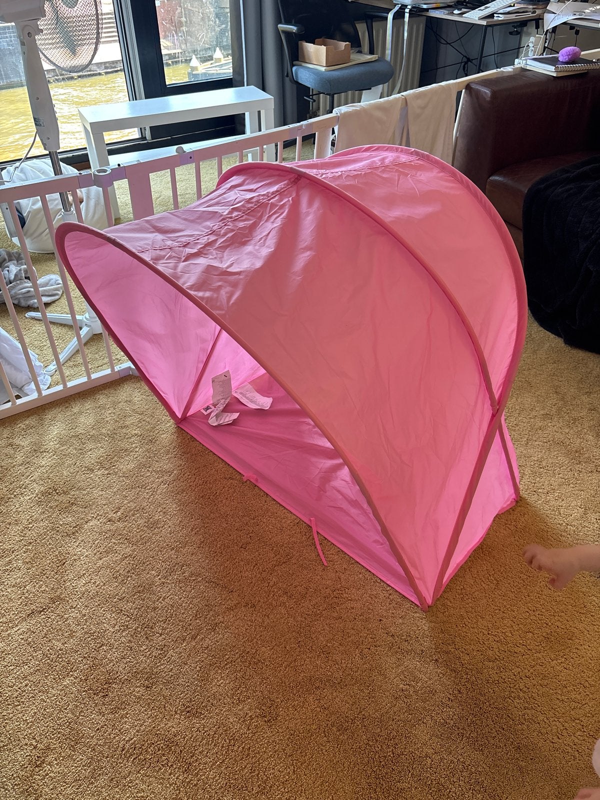 IKEA SUFFLET kinder bedtent roze, Ophalen, Gebruikt, Overige materialen