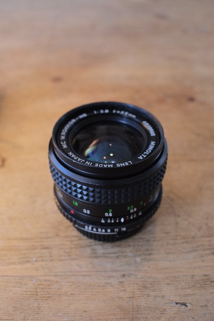 Vintage Minolta MC W.Rokkor-HG 35mm f3.5 Prime Lens, Gebruikt, 35 mm, Ophalen of Verzenden, Overige vattingen