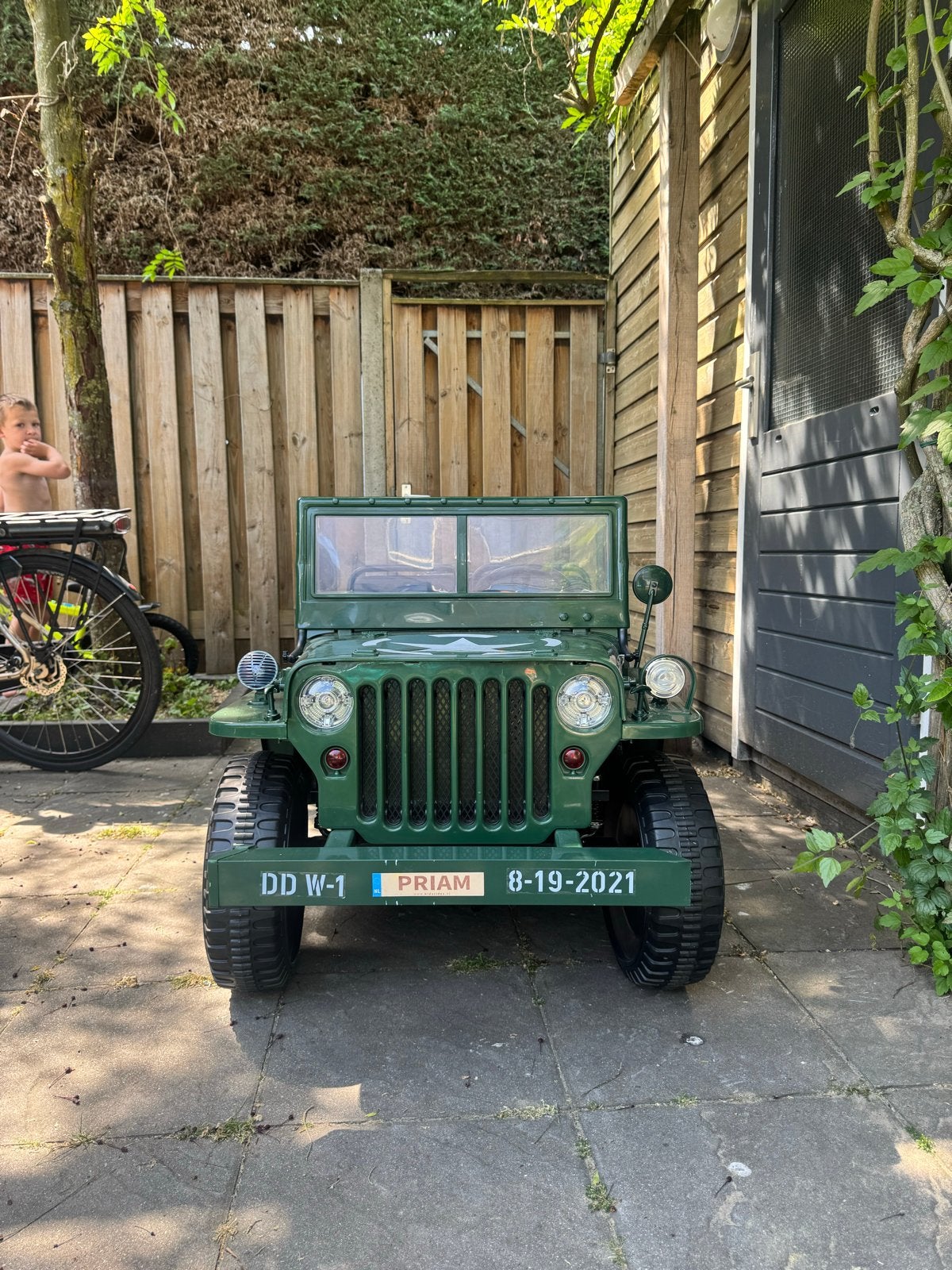 Elektrische kinderjeep - militair voertuig Leger jeep, Ophalen, Gebruikt